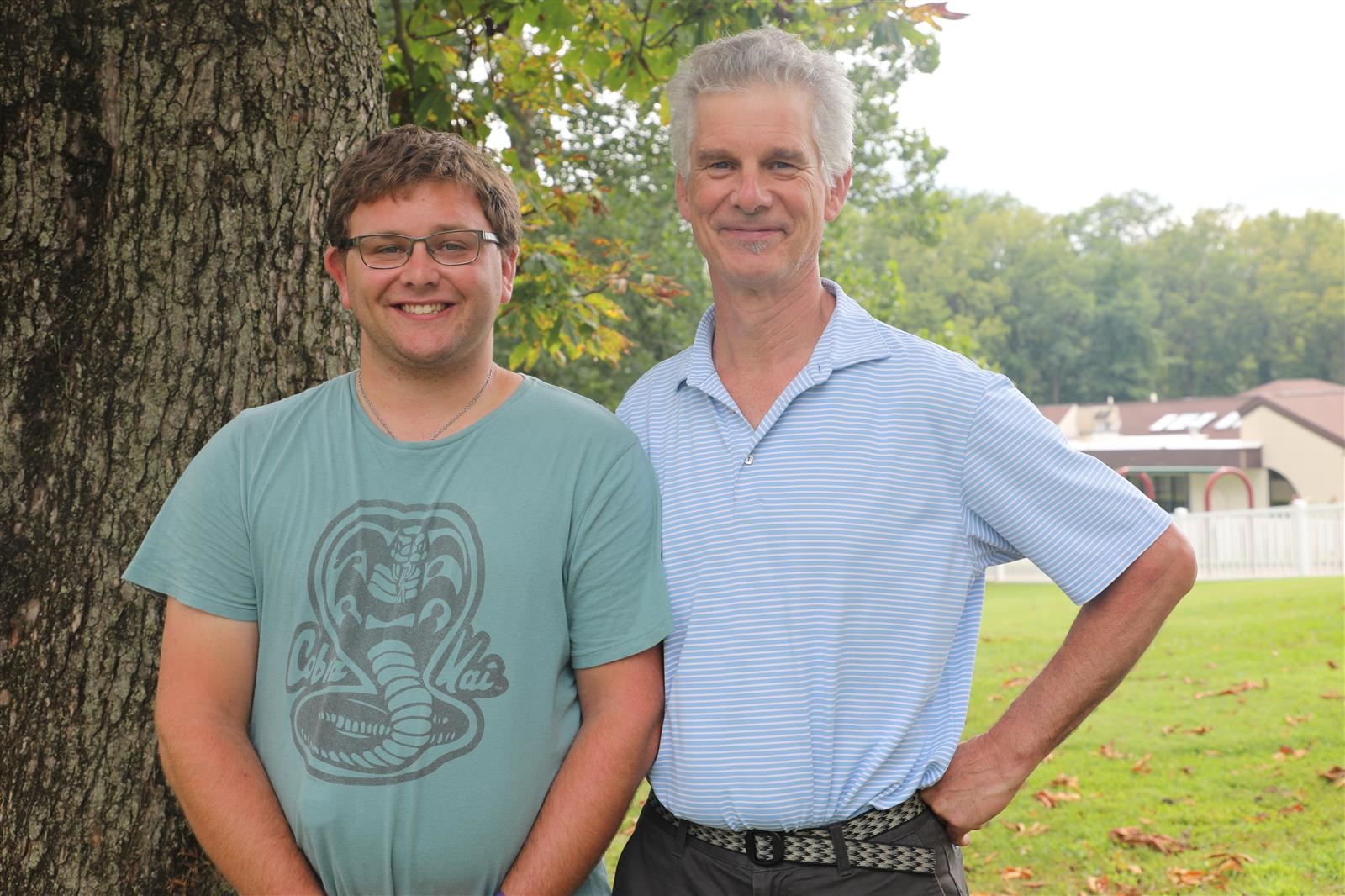  Jamie Evans with his father Peter Evans